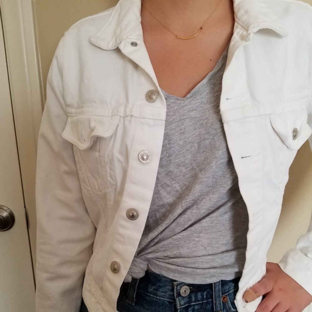 White denim jacket